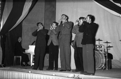 The centre's harmonica band 1953